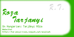 roza tarjanyi business card