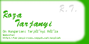 roza tarjanyi business card